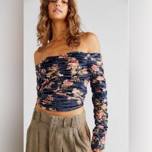 Free People Reina Top Blue
